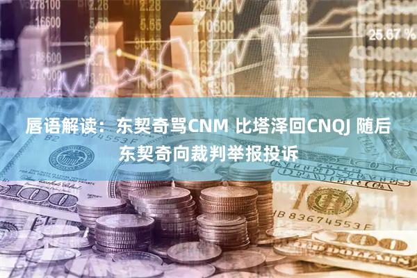 唇语解读：东契奇骂CNM 比塔泽回CNQJ 随后东契奇向裁判举报投诉