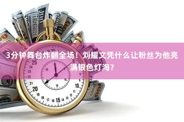 3分钟舞台炸翻全场！刘耀文凭什么让粉丝为他亮满银色灯海？